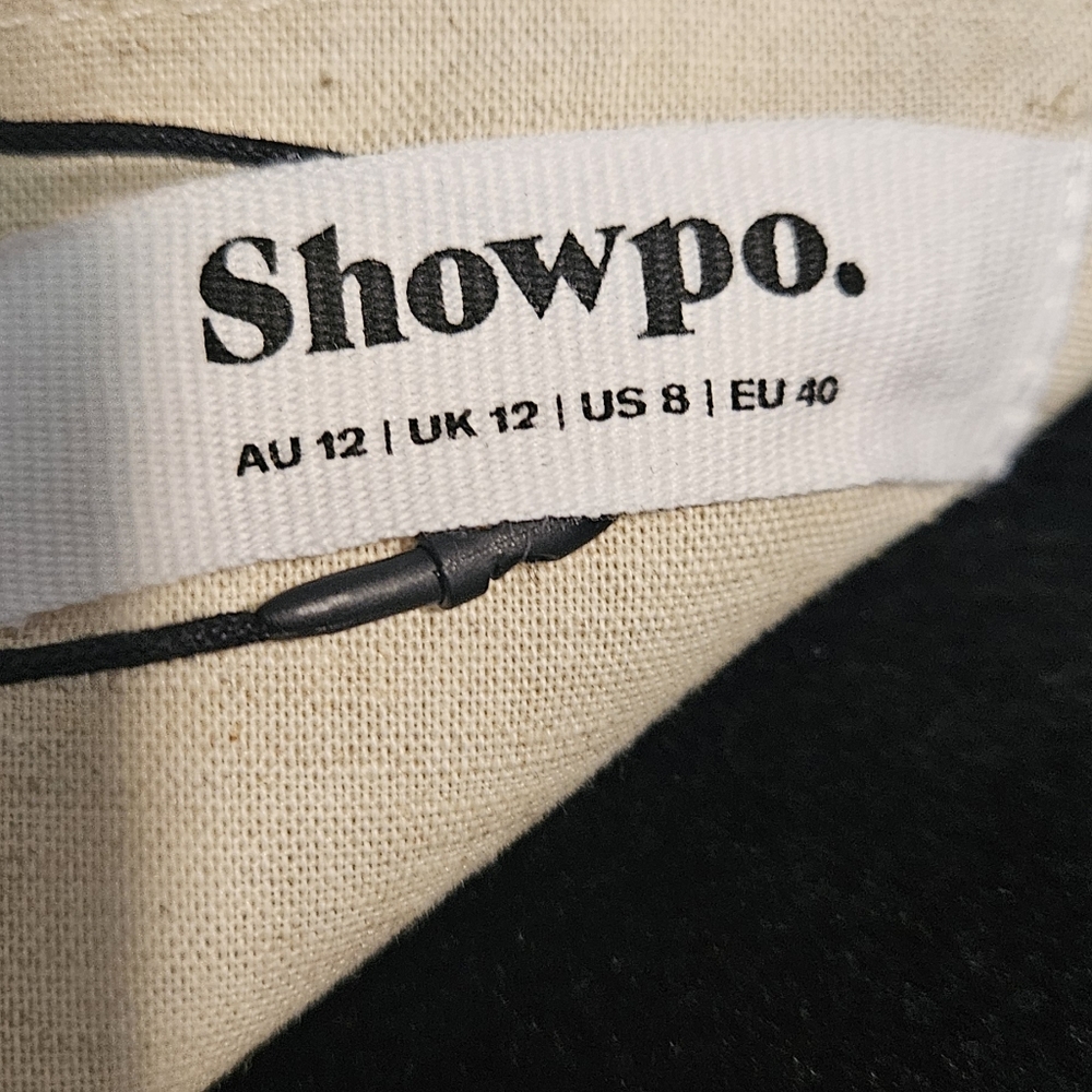 Showpo Cream Asymmetrical Ruched Gown US 8/ AU12 - Picture 4 of 6